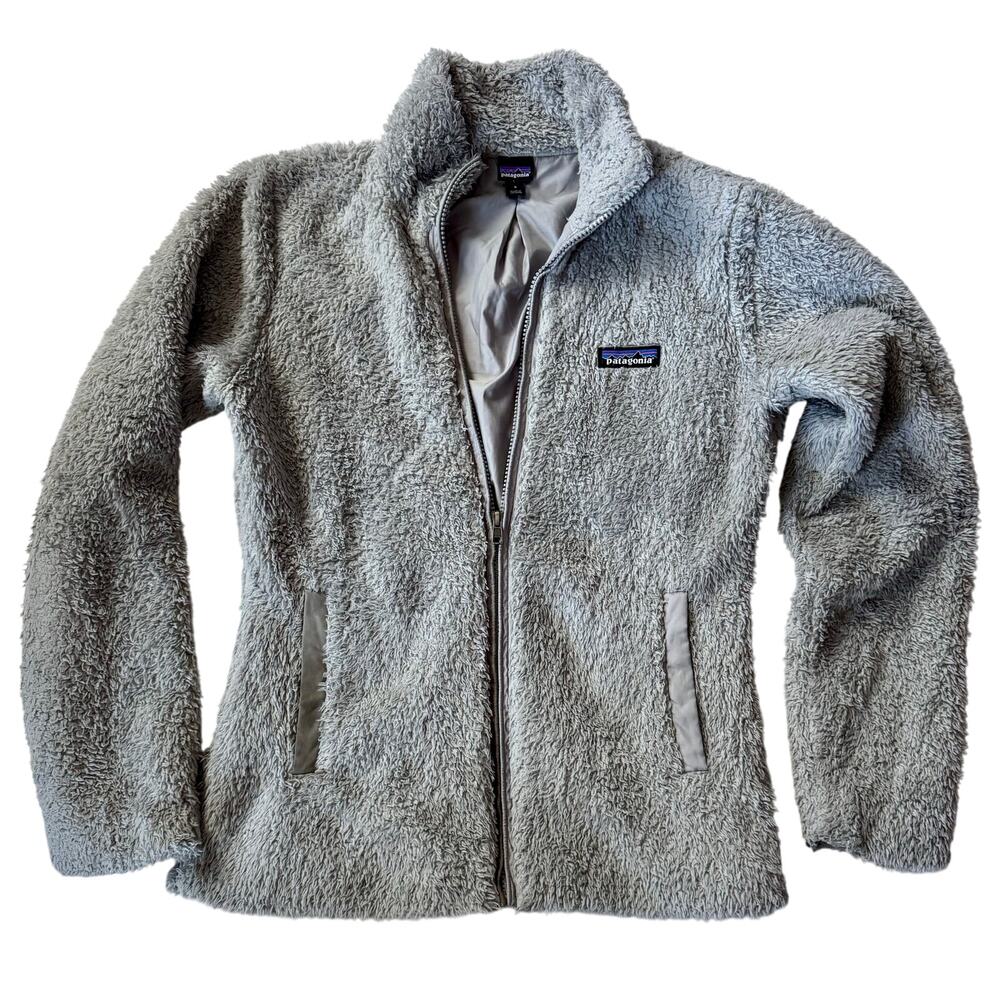 Patagonia Women's Los Gatos Fuzzy Fleece Jacket Gray Size Small Full Zip